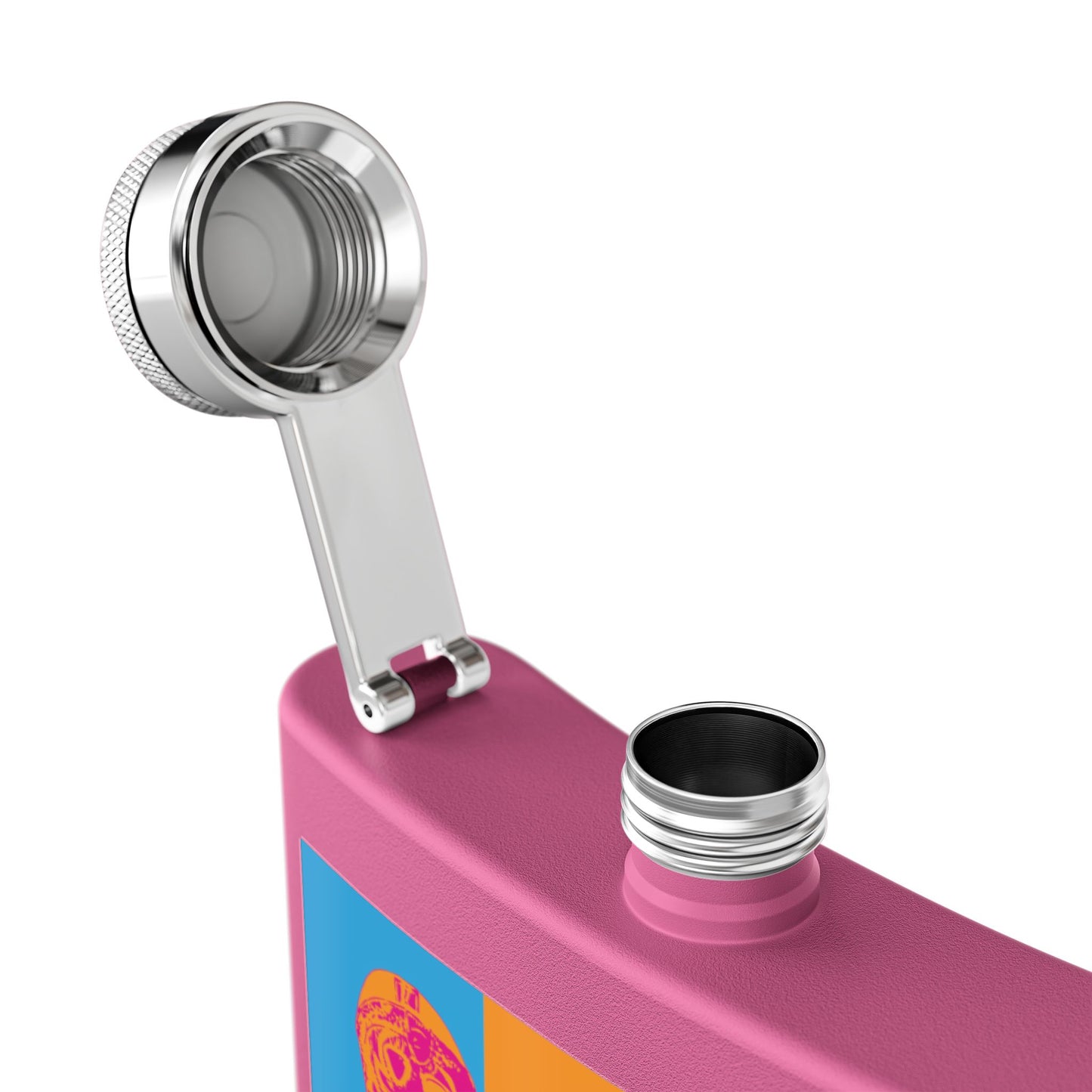 Cowboy Boot Pop Art Stainless Steel Flask, 6oz
