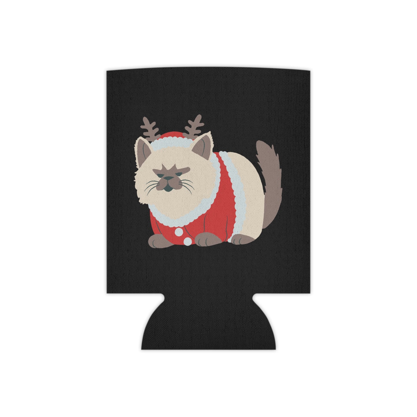 Grumpy Christmas Cat Can Cooler