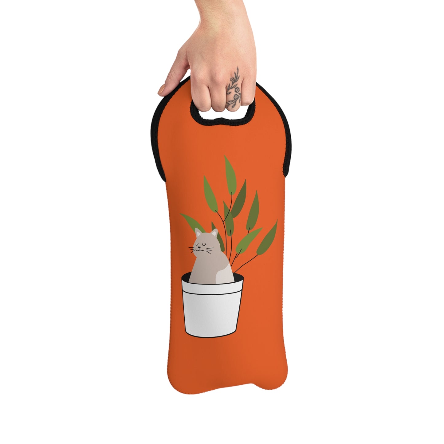 Cat Nap Wine Tote Bag