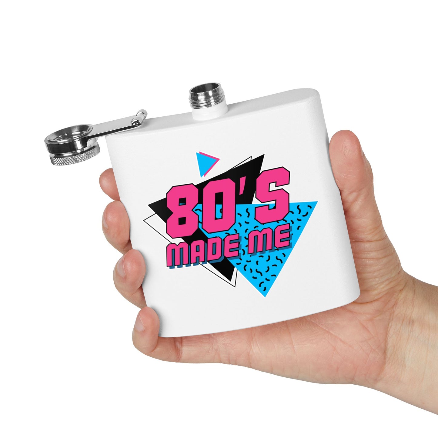 80's Made Me Stainless Steel Flask, 6oz