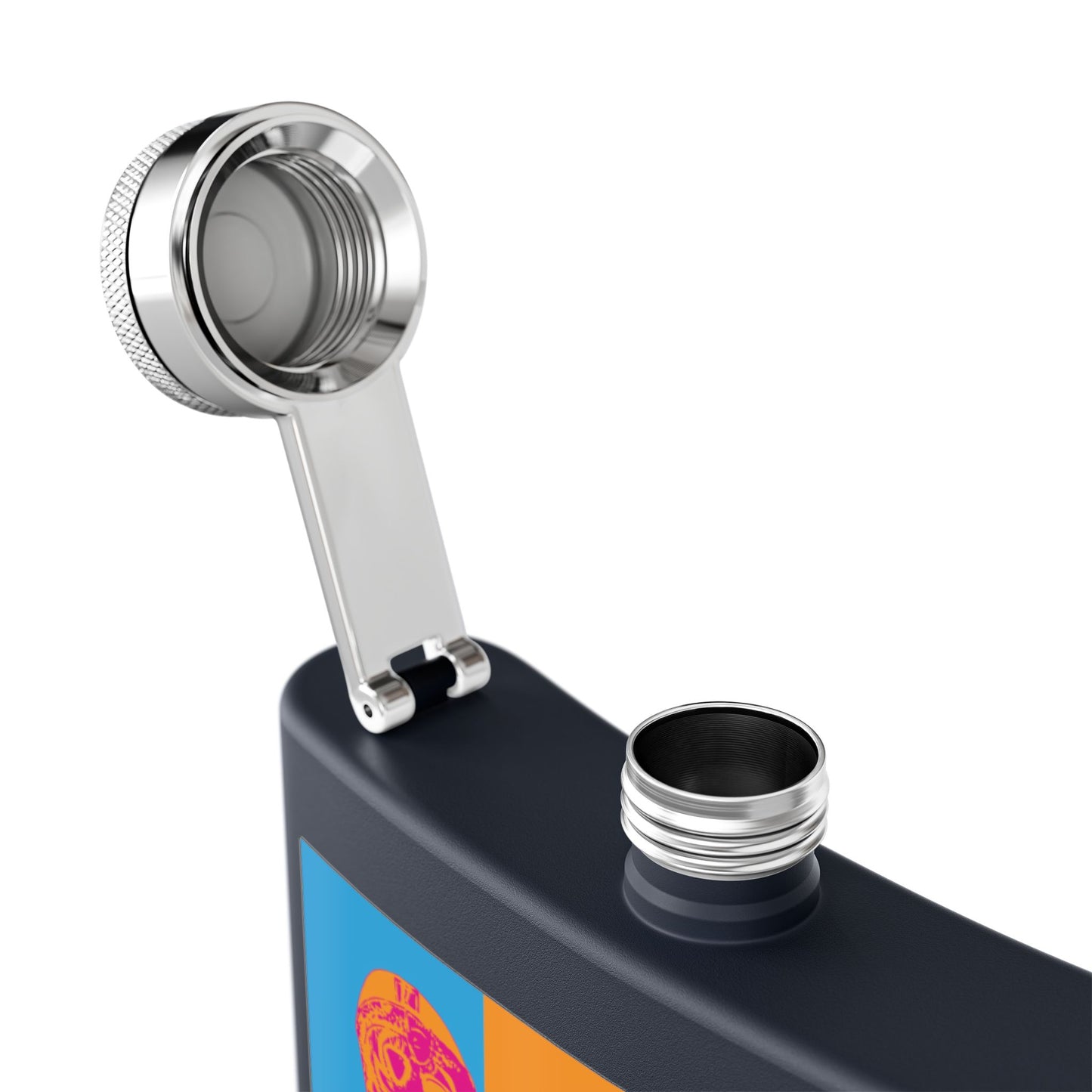 Cowboy Boot Pop Art Stainless Steel Flask, 6oz