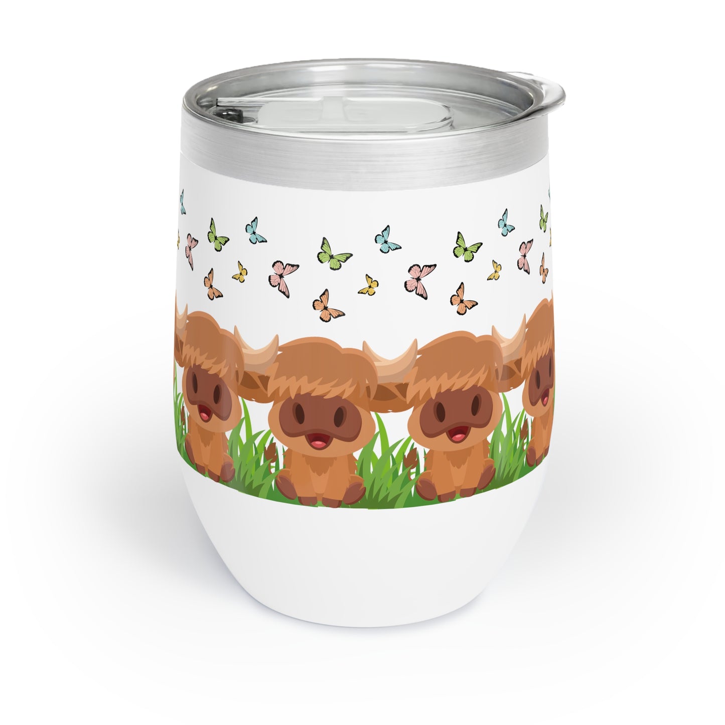 HIghland Cow Chill Wine Tumbler