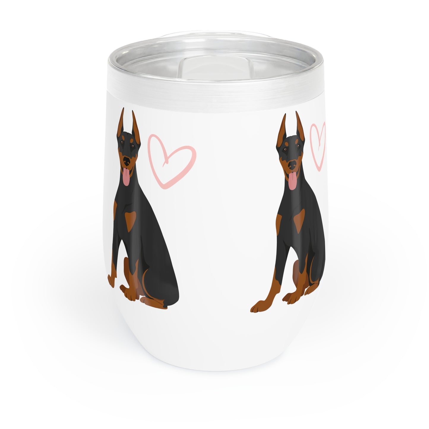 Doberman Lover Chill Wine Tumbler
