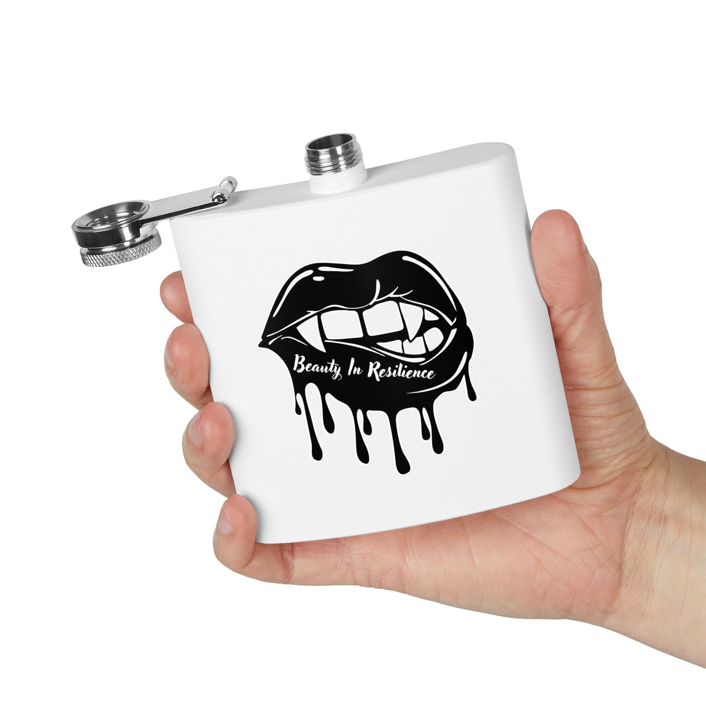 Beauty In Resilience Stainless Steel Flask, 6oz