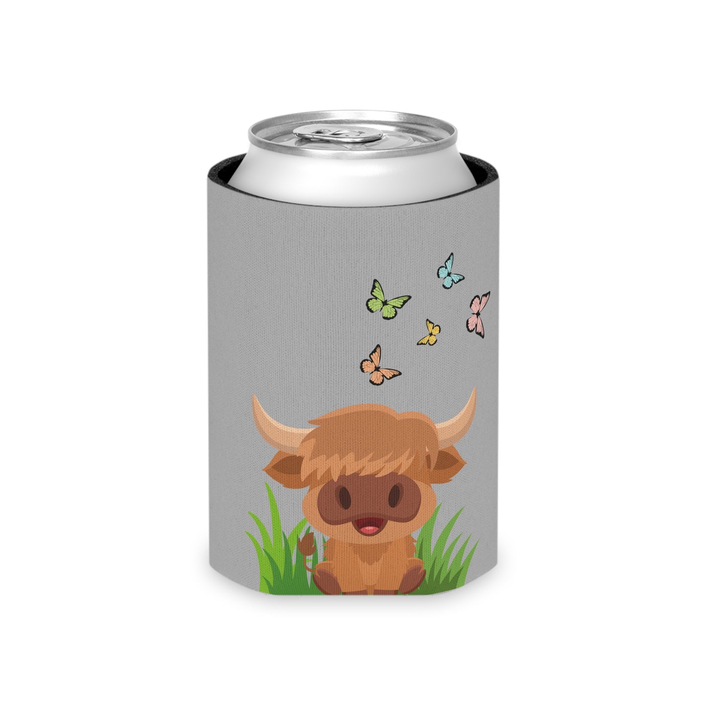 Highland Cow Can Cooler