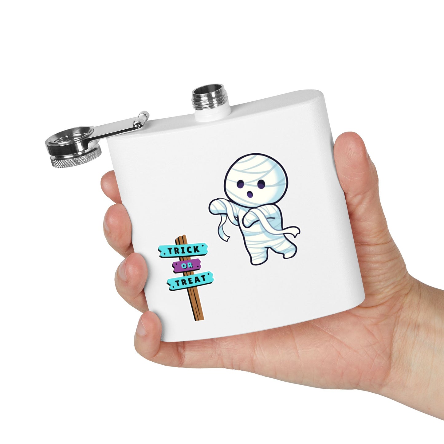 Halloween Bandaged Ghost Flask