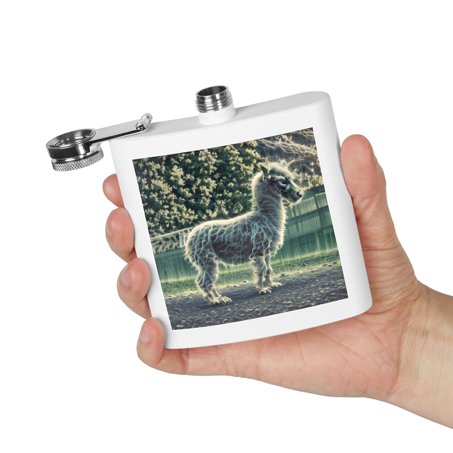 Ghoul Llama Stainless Steel Flask, 6oz