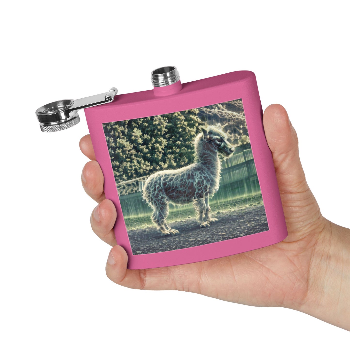 Ghoul Llama Stainless Steel Flask, 6oz
