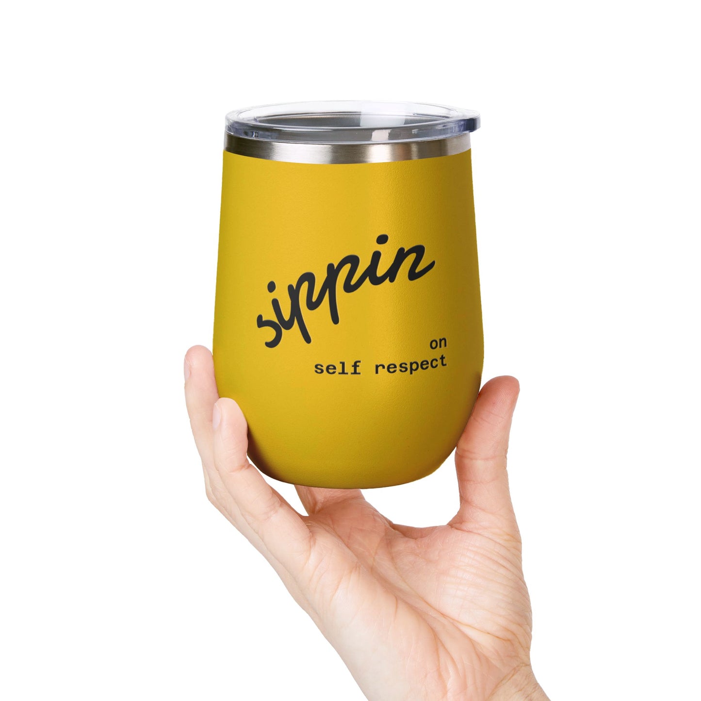 Sippin on Self Respect Wine Tumbler, 12oz