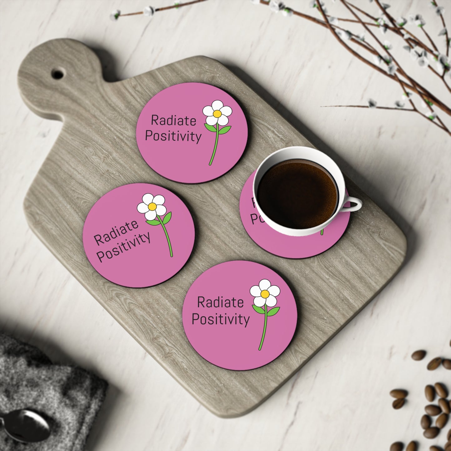 Radiate Positivity Coasters