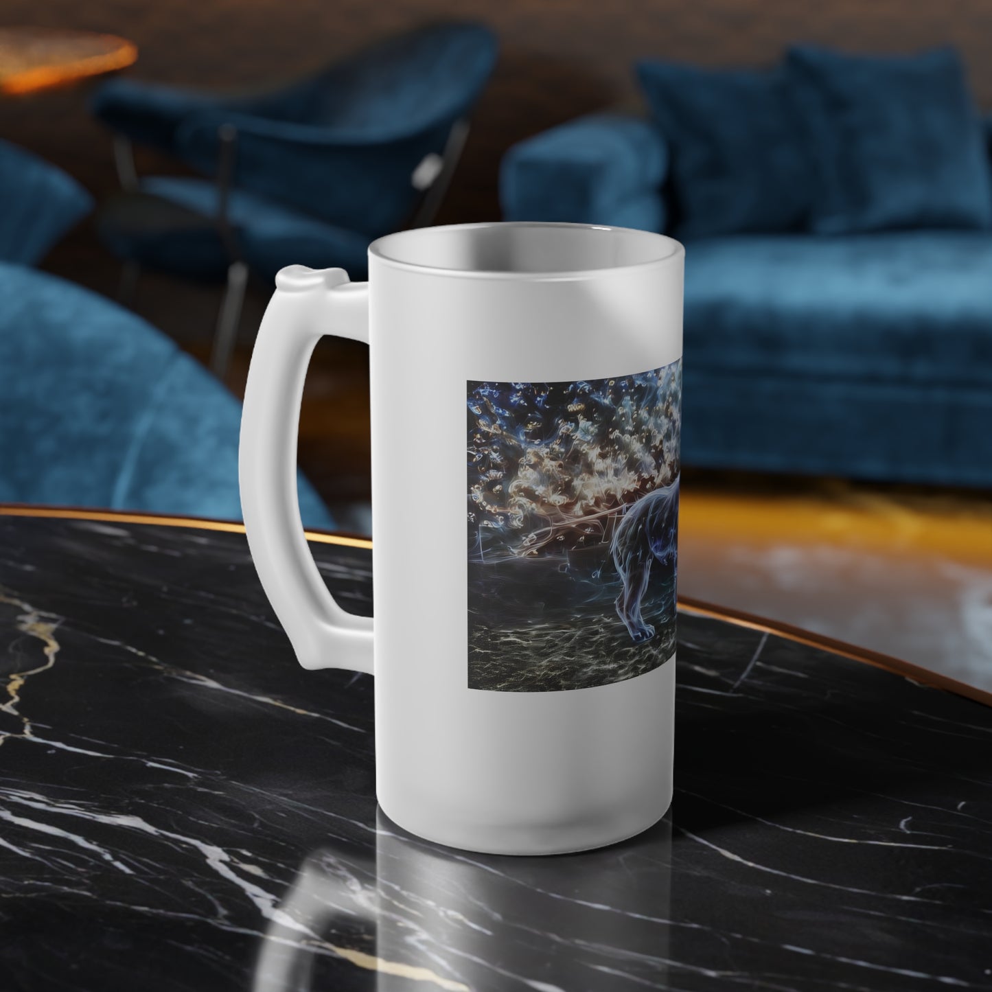 Specter Llama Frosted Glass Beer Mug