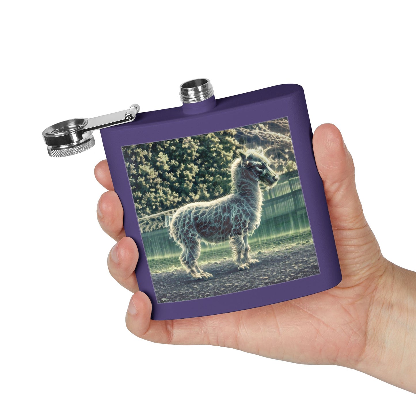 Ghoul Llama Stainless Steel Flask, 6oz