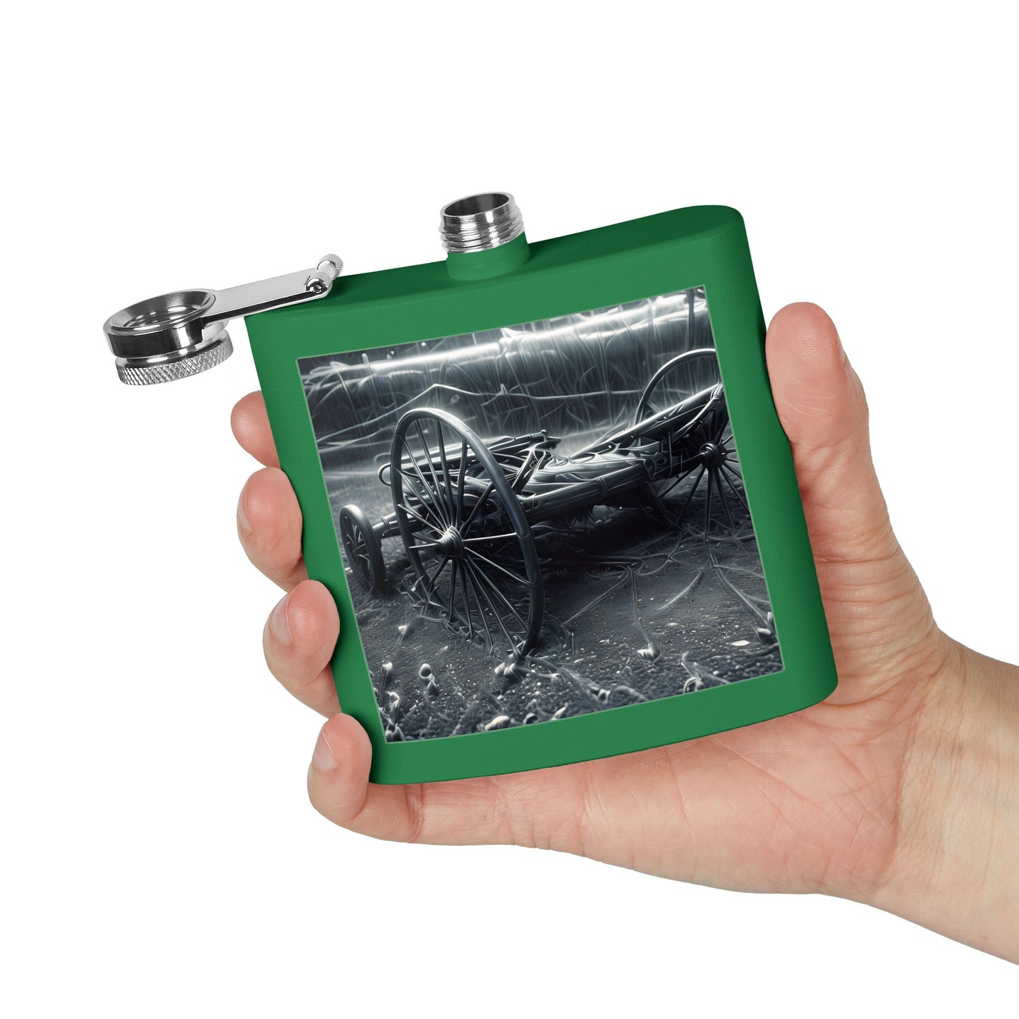 Outerworld Carriage Stainless Steel Flask, 6oz