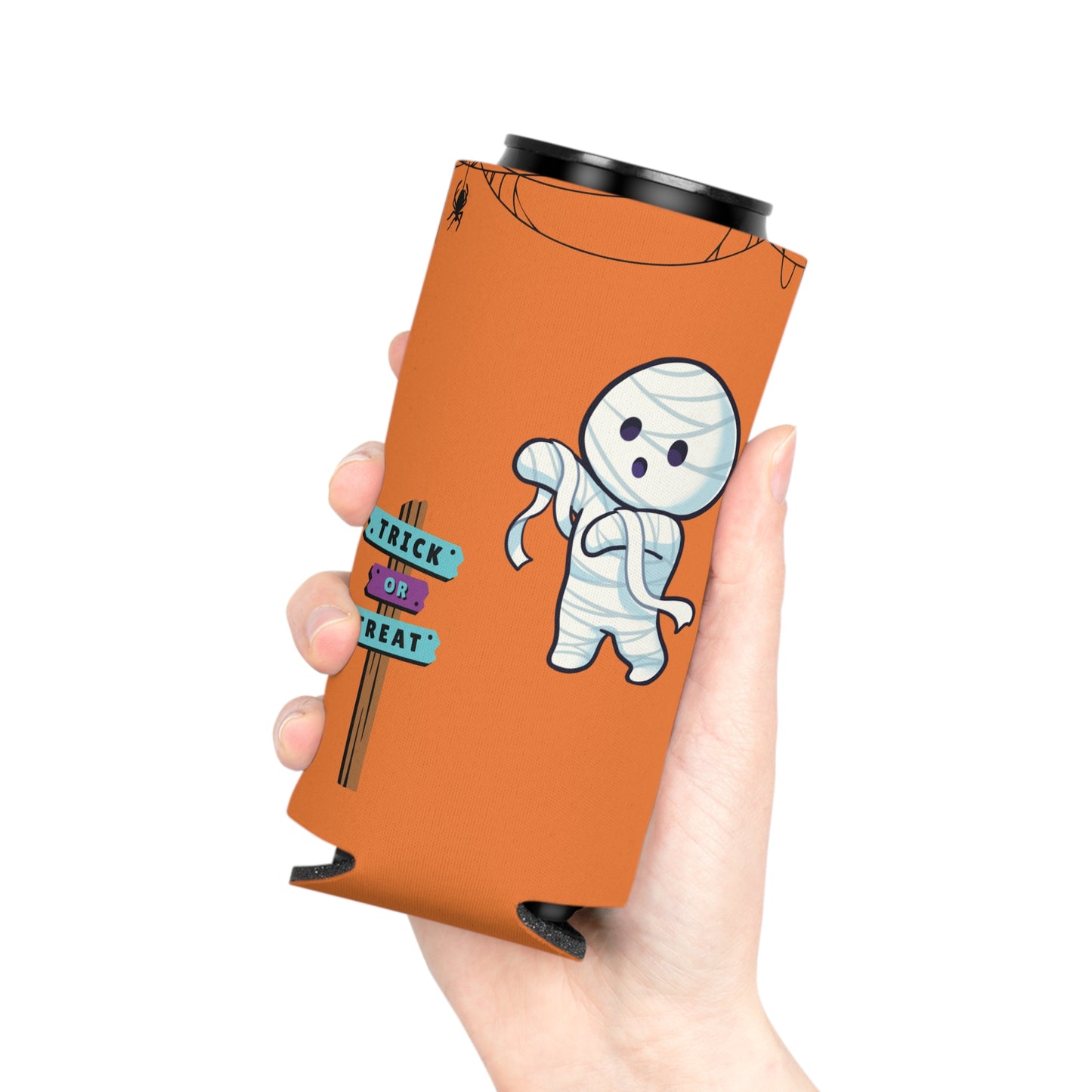 Halloween Bandaged Ghost Can Cooler