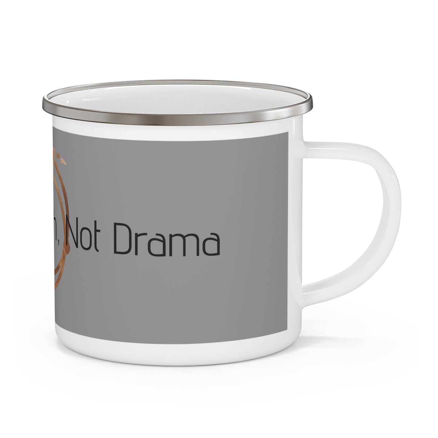 Brewed for Truth, Not Drama Enamel Camping Mug