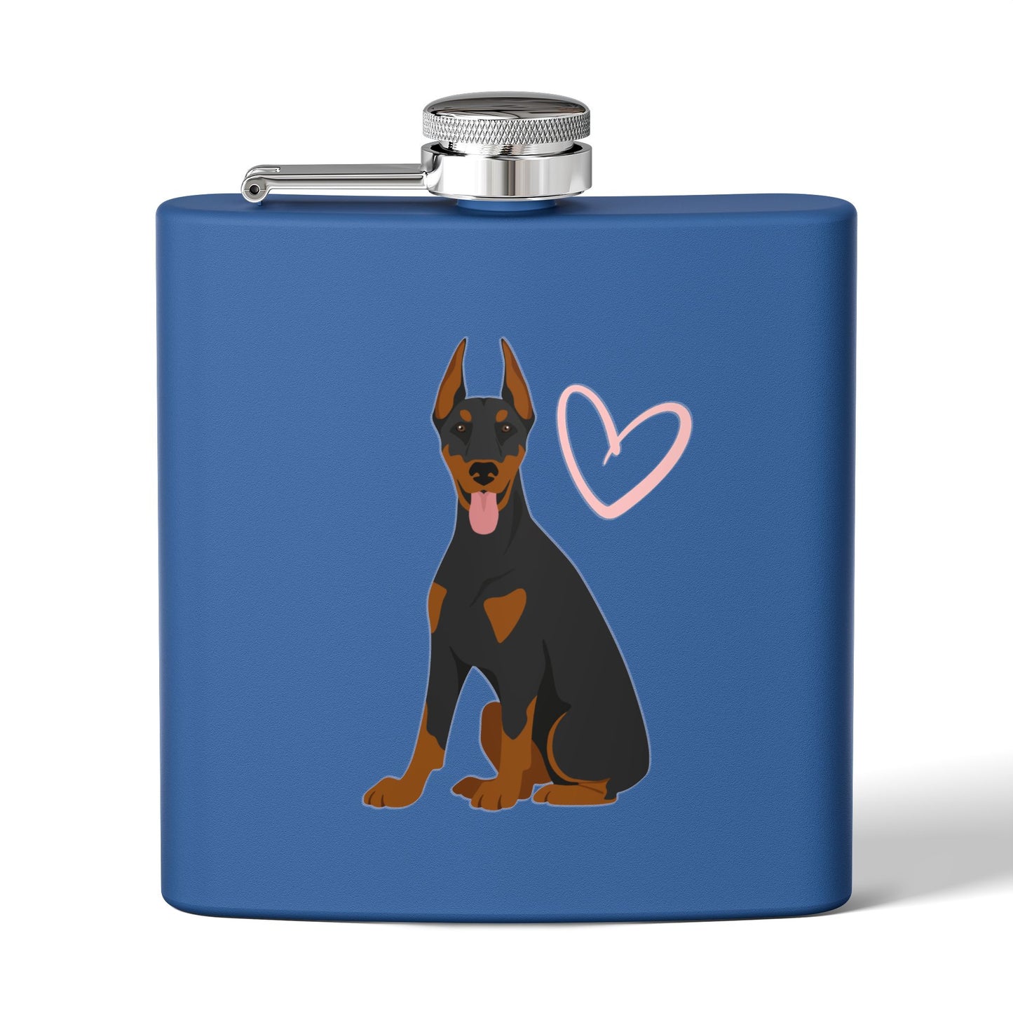 Doberman Stainless Steel Flask, 6oz
