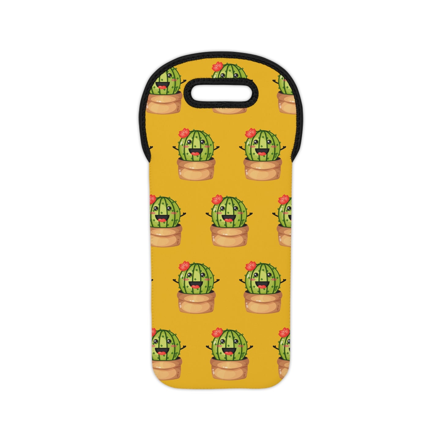 Cute Cactus Wine Tote Bag