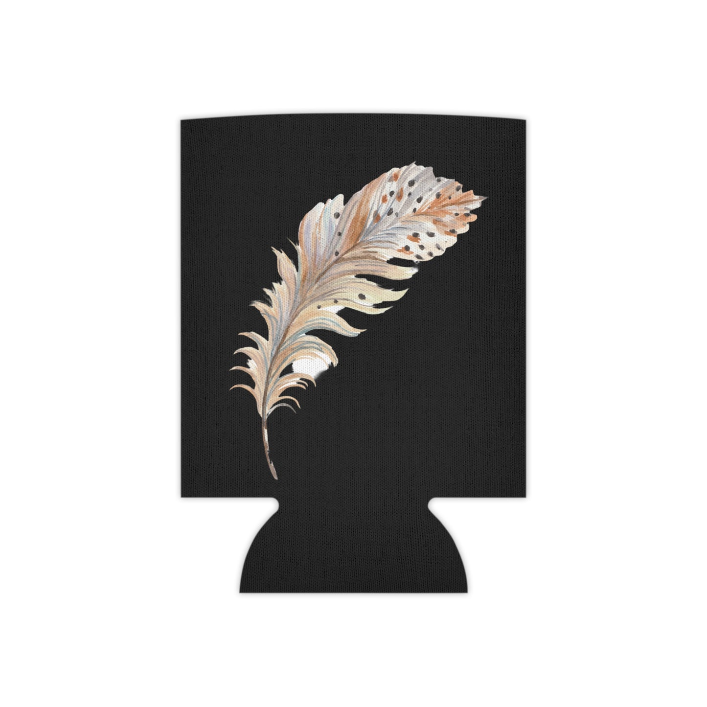 Feather Print Can Cooler