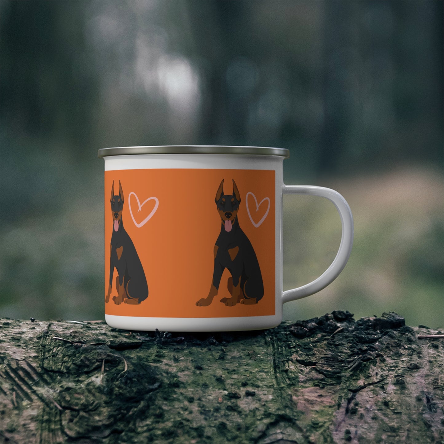 Doberman Lover Enamel Camping Mug