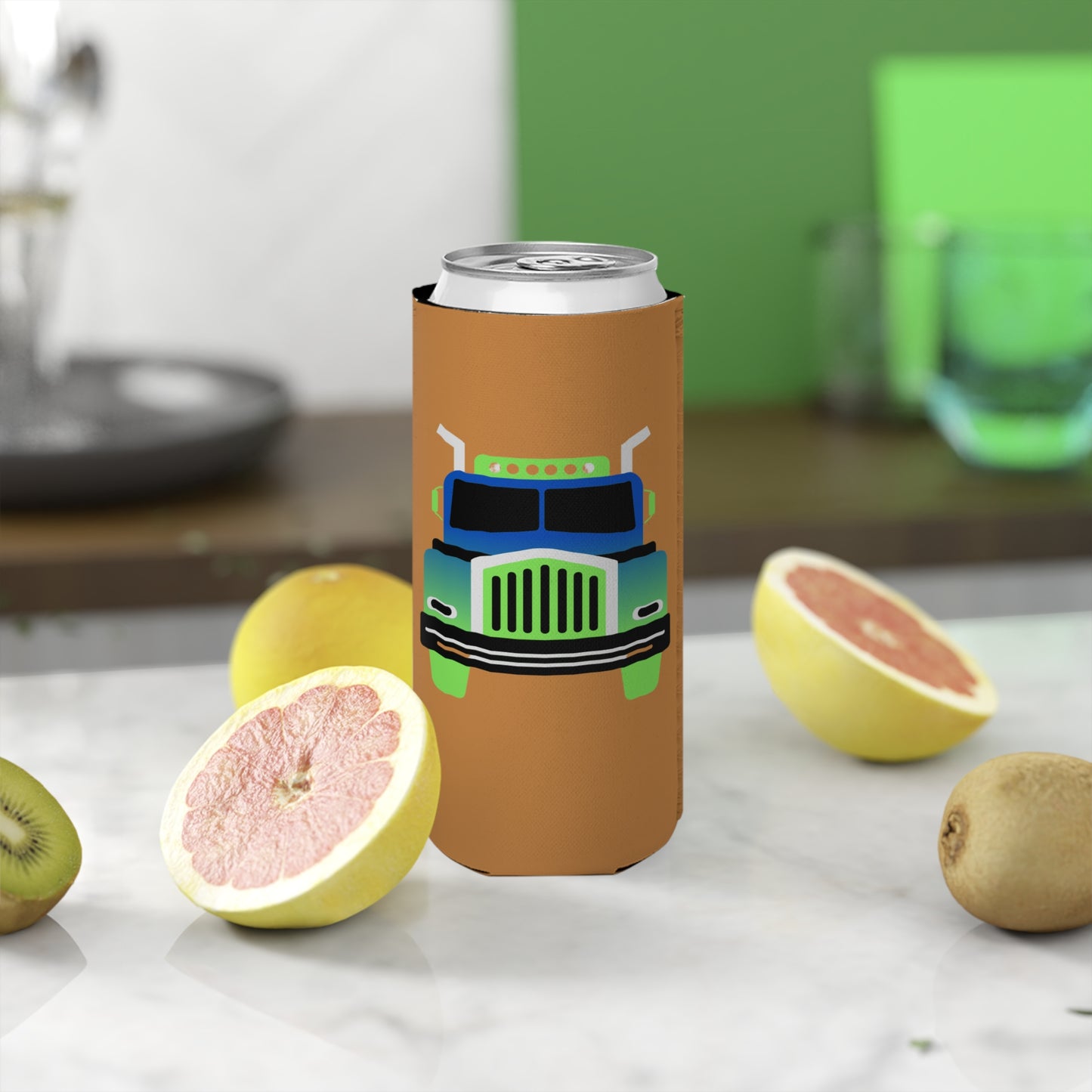 Love A Truckie Slim Can Cooler