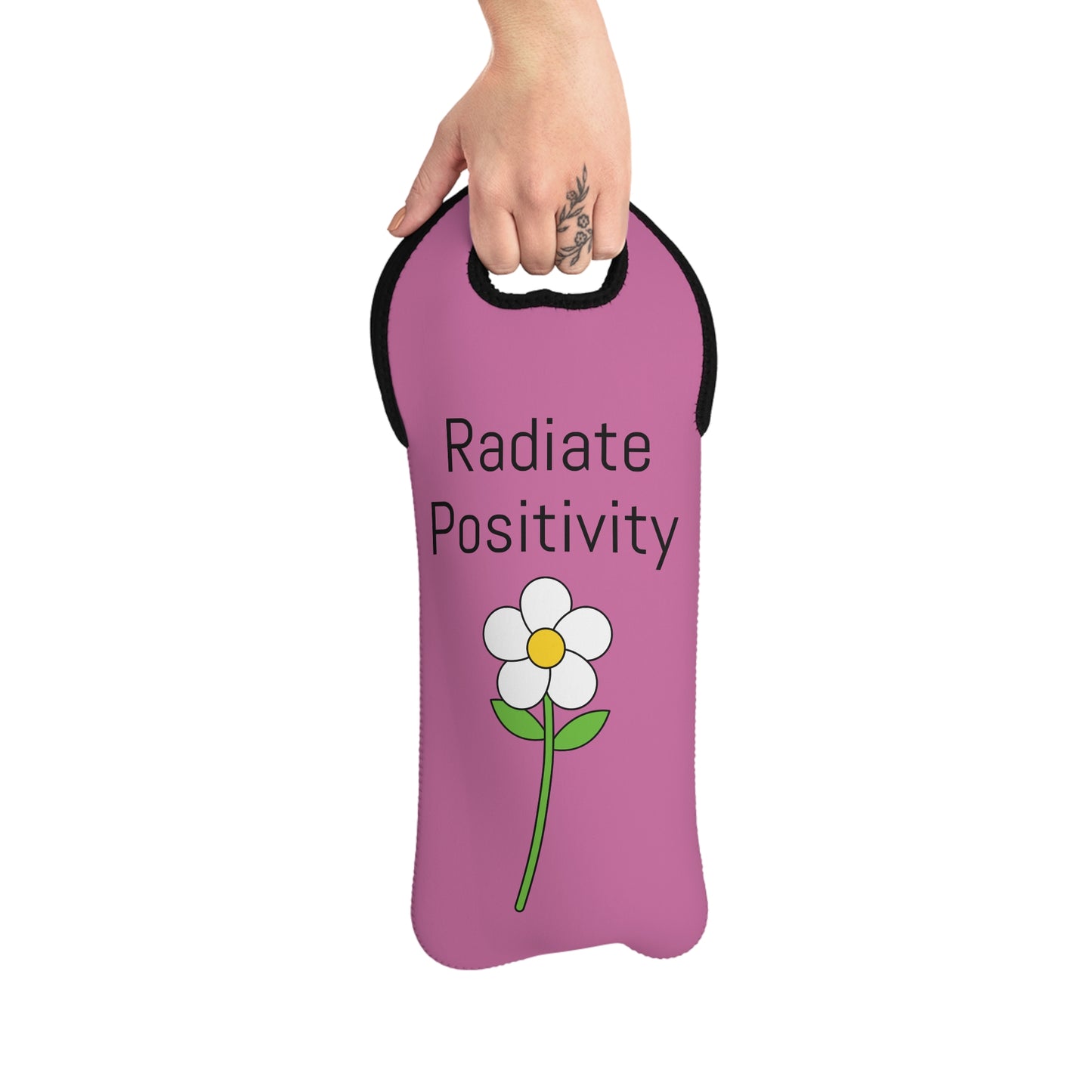 Radiate Positivity Wine Tote Bag