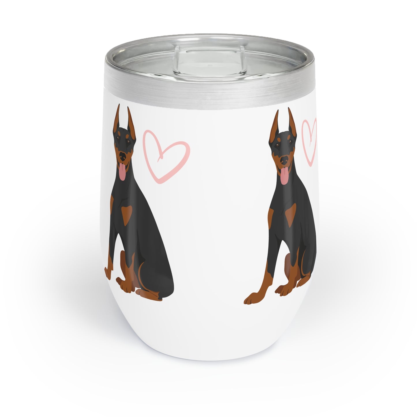 Doberman Lover Chill Wine Tumbler