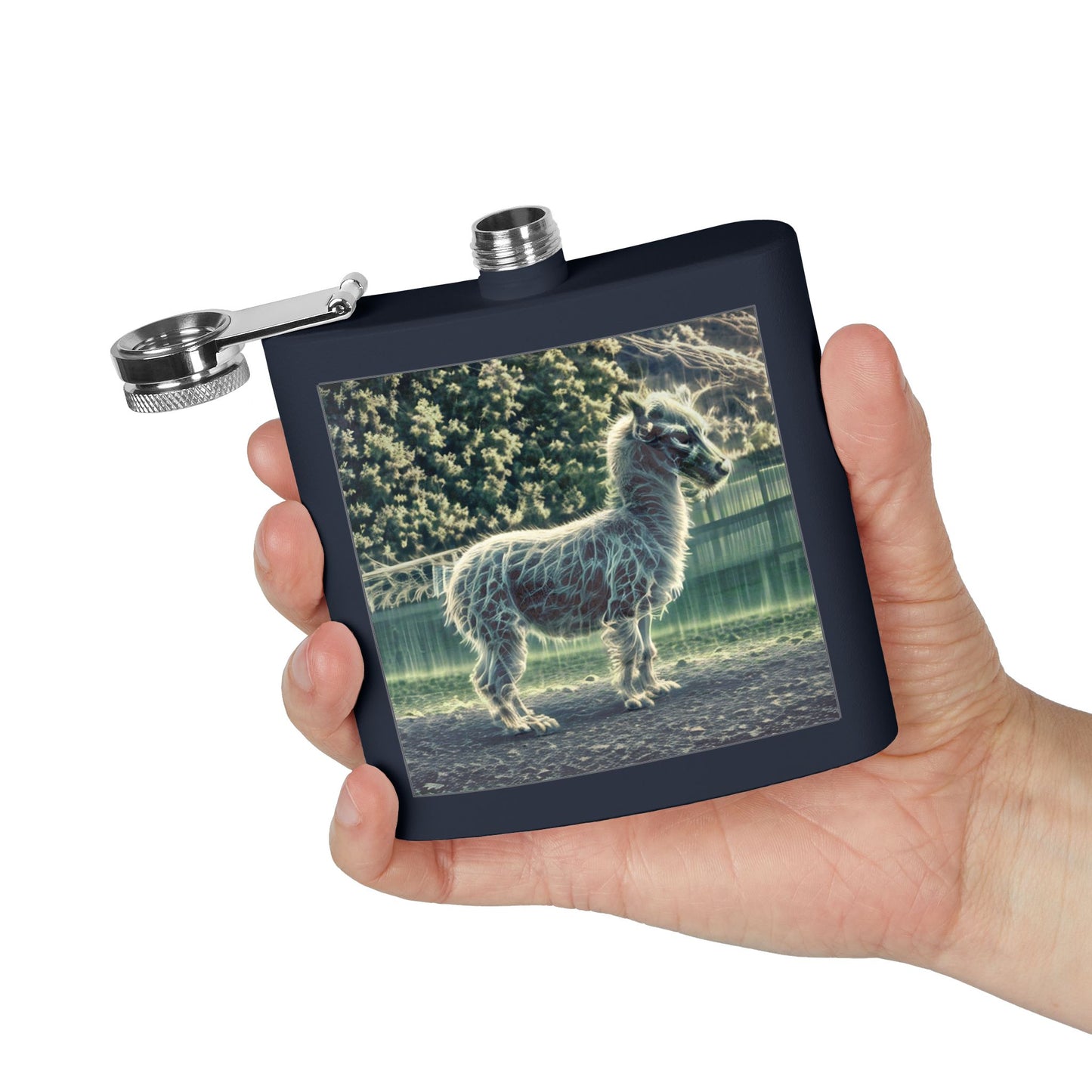 Ghoul Llama Stainless Steel Flask, 6oz