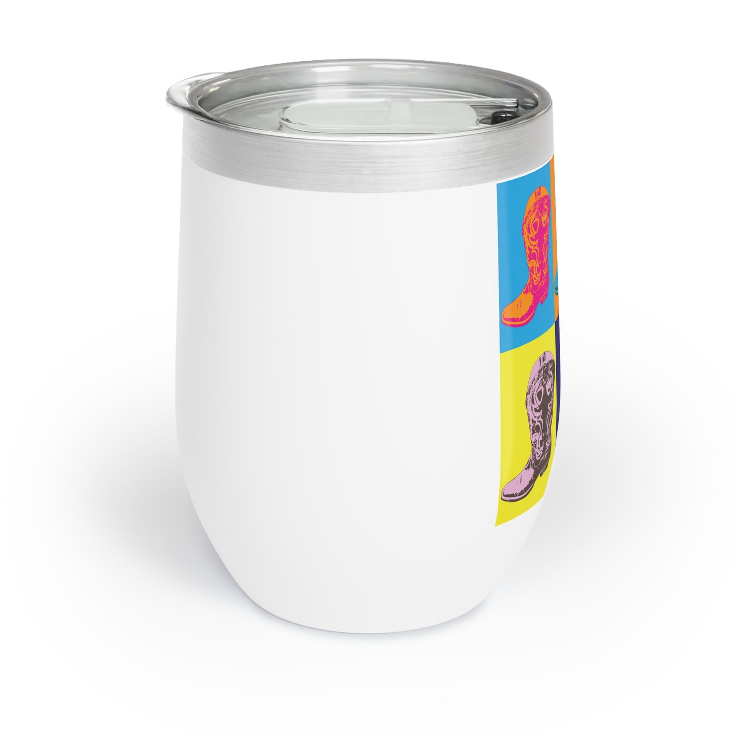 Cowboy Boot Pop Art Chill Wine Tumbler