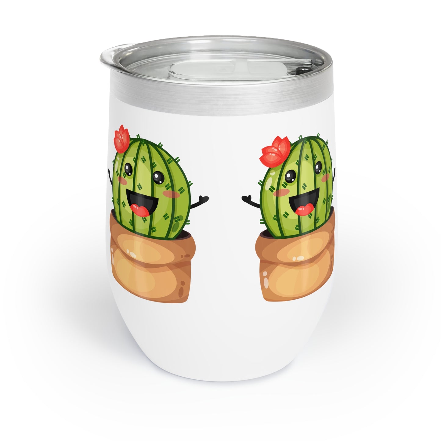 Cute Cactus Chill Wine Tumbler