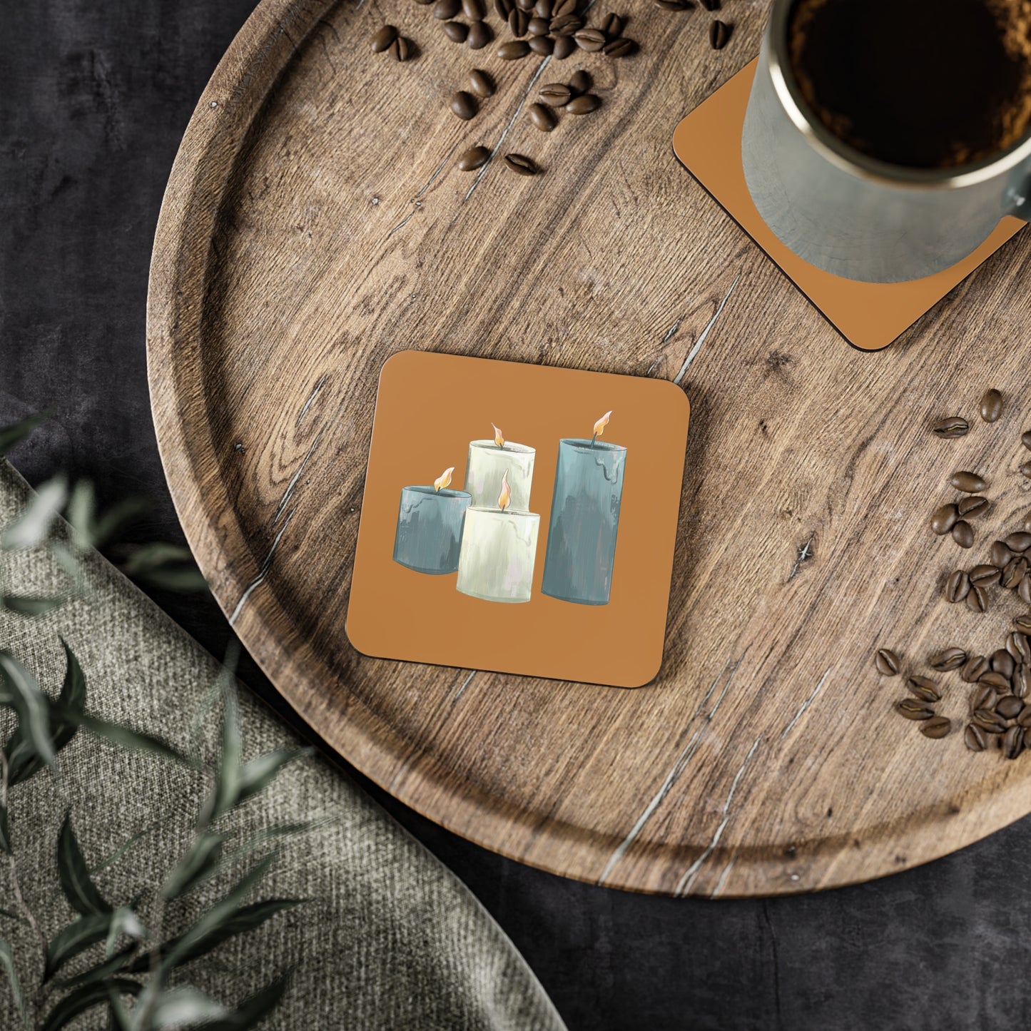 Flickering Candle Coasters
