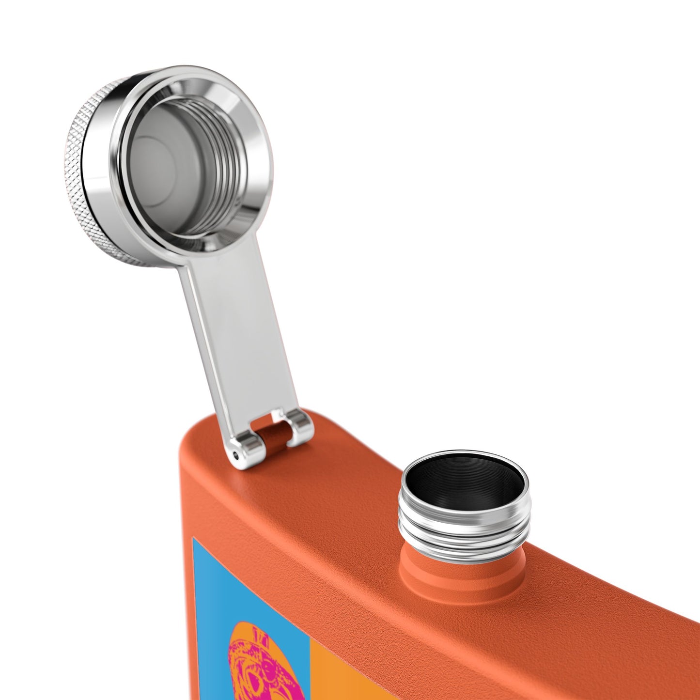 Cowboy Boot Pop Art Stainless Steel Flask, 6oz