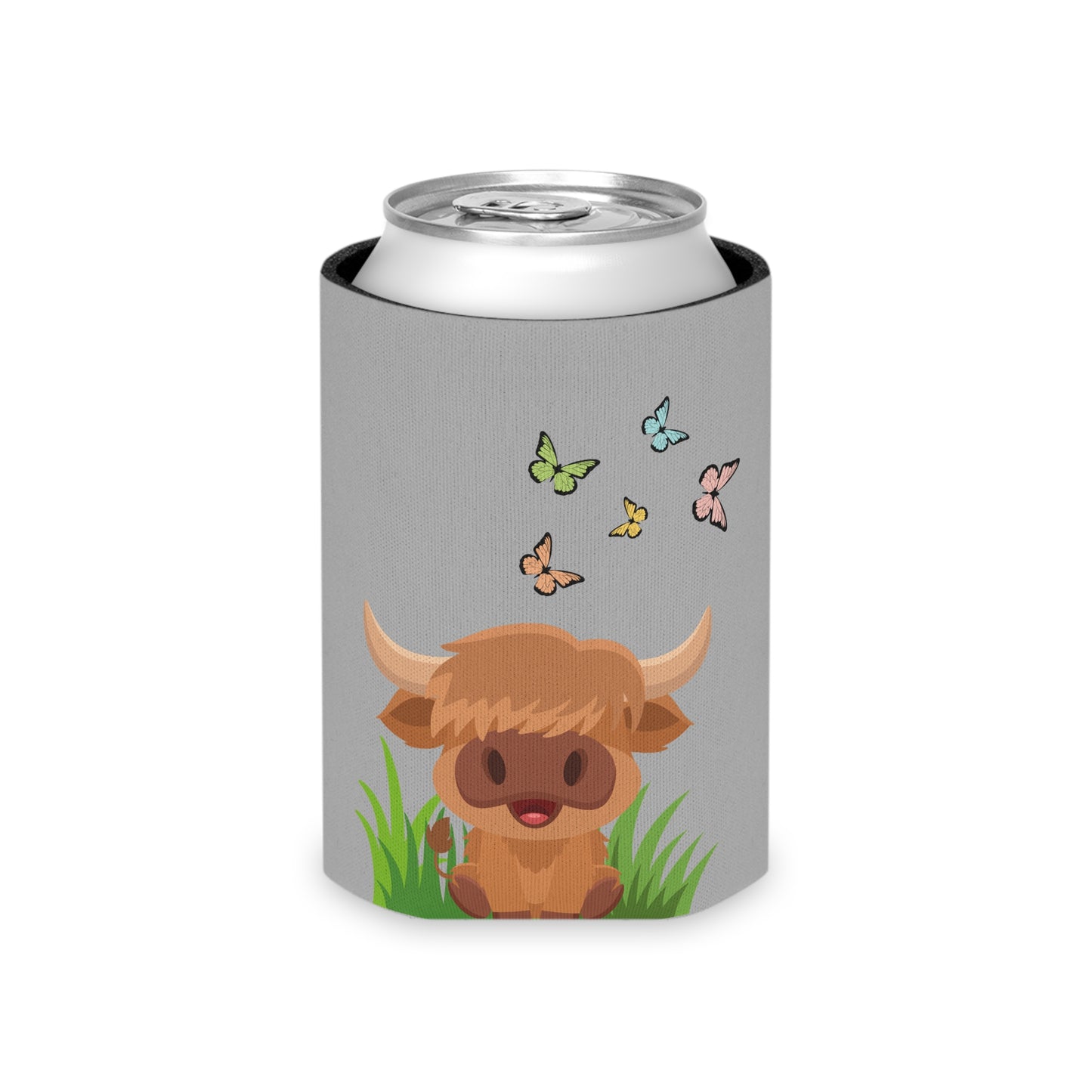 Highland Cow Can Cooler