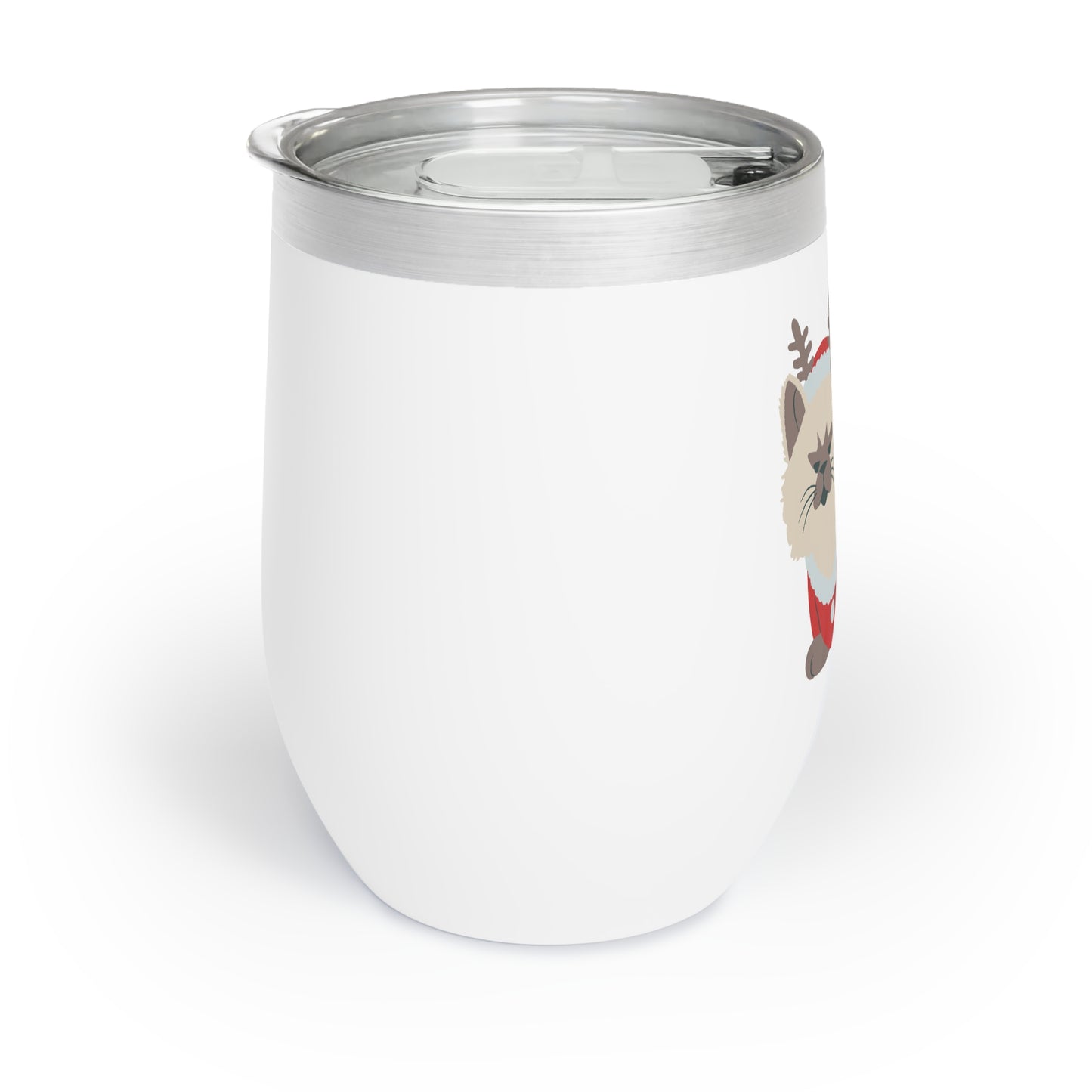 Grumpy Christmas Cat Chill Wine Tumbler