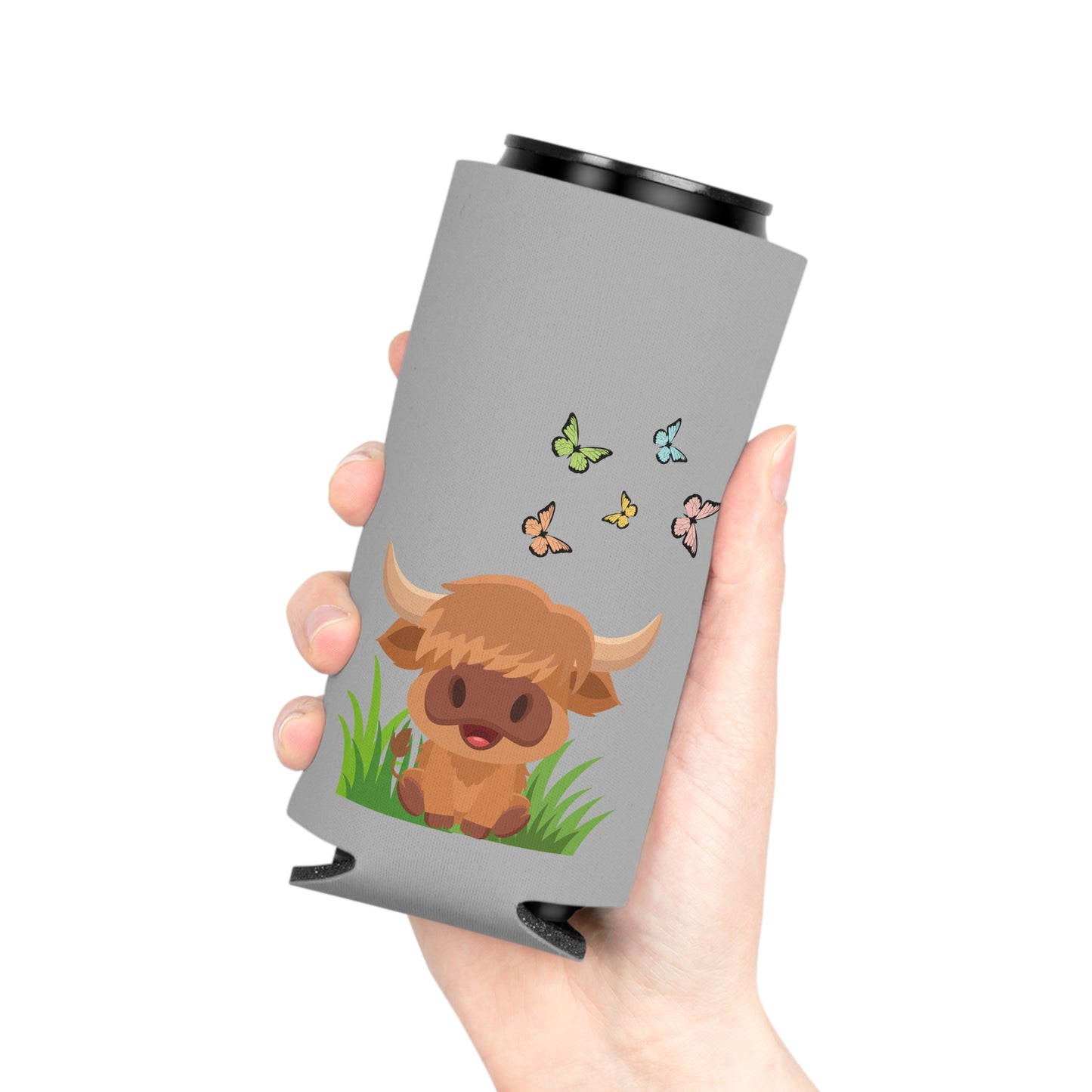 Highland Cow Can Cooler