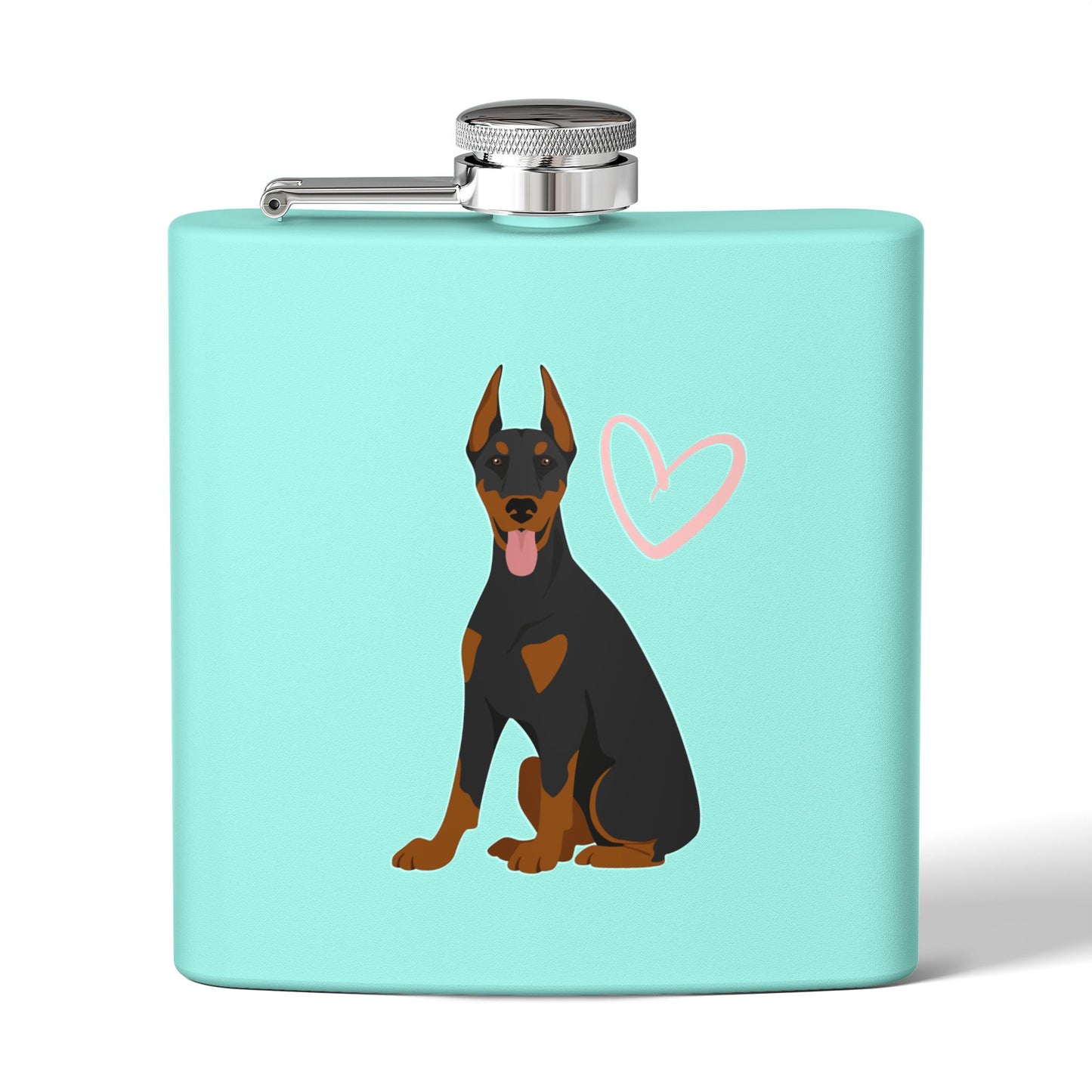 Doberman Stainless Steel Flask, 6oz