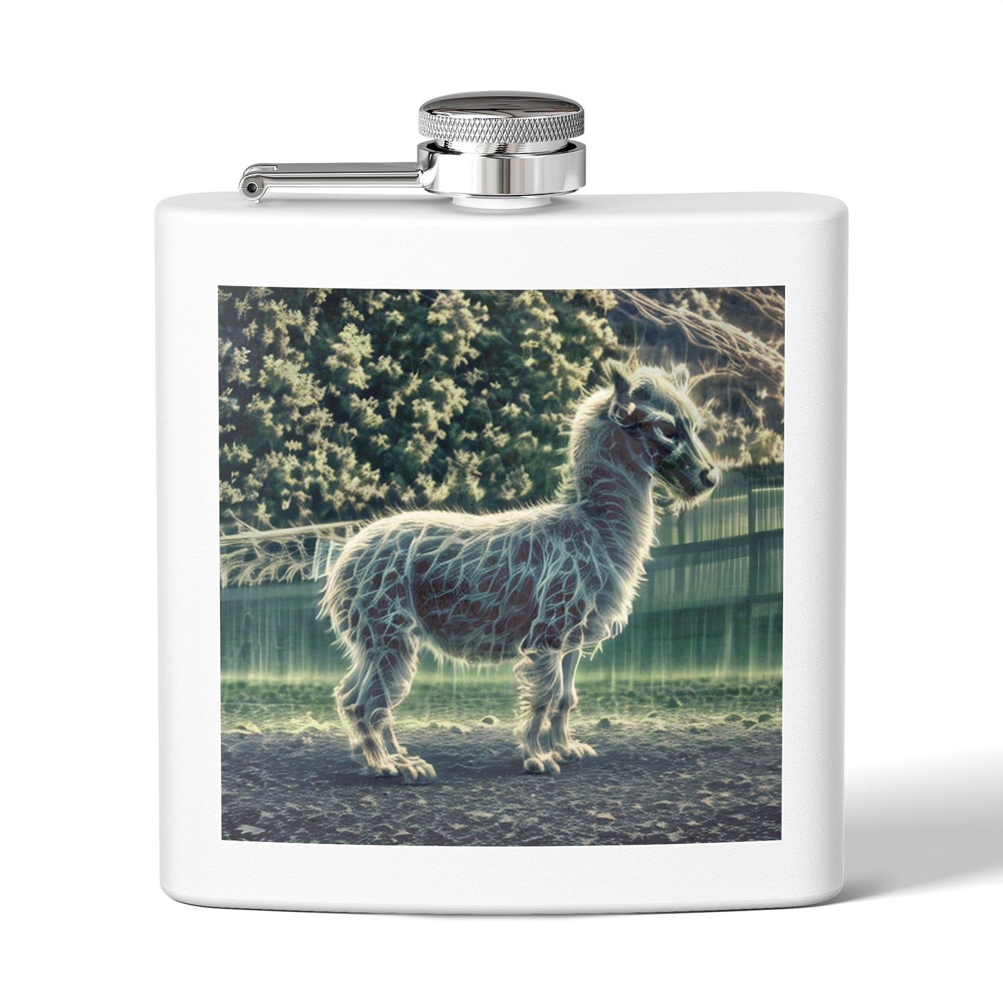 Ghoul Llama Stainless Steel Flask, 6oz