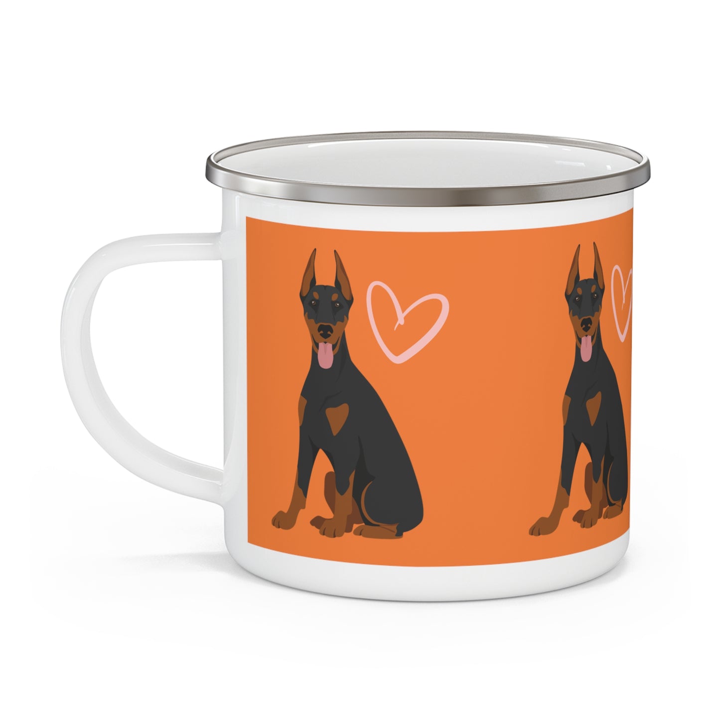 Doberman Lover Enamel Camping Mug
