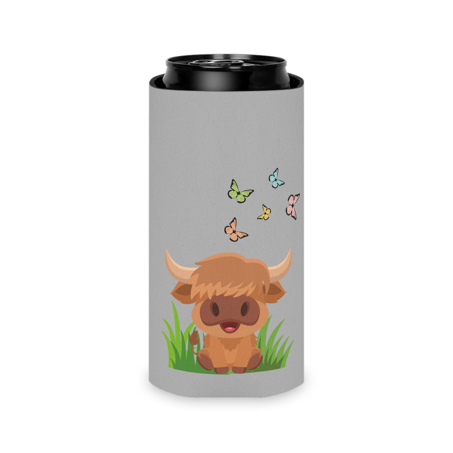 Highland Cow Can Cooler