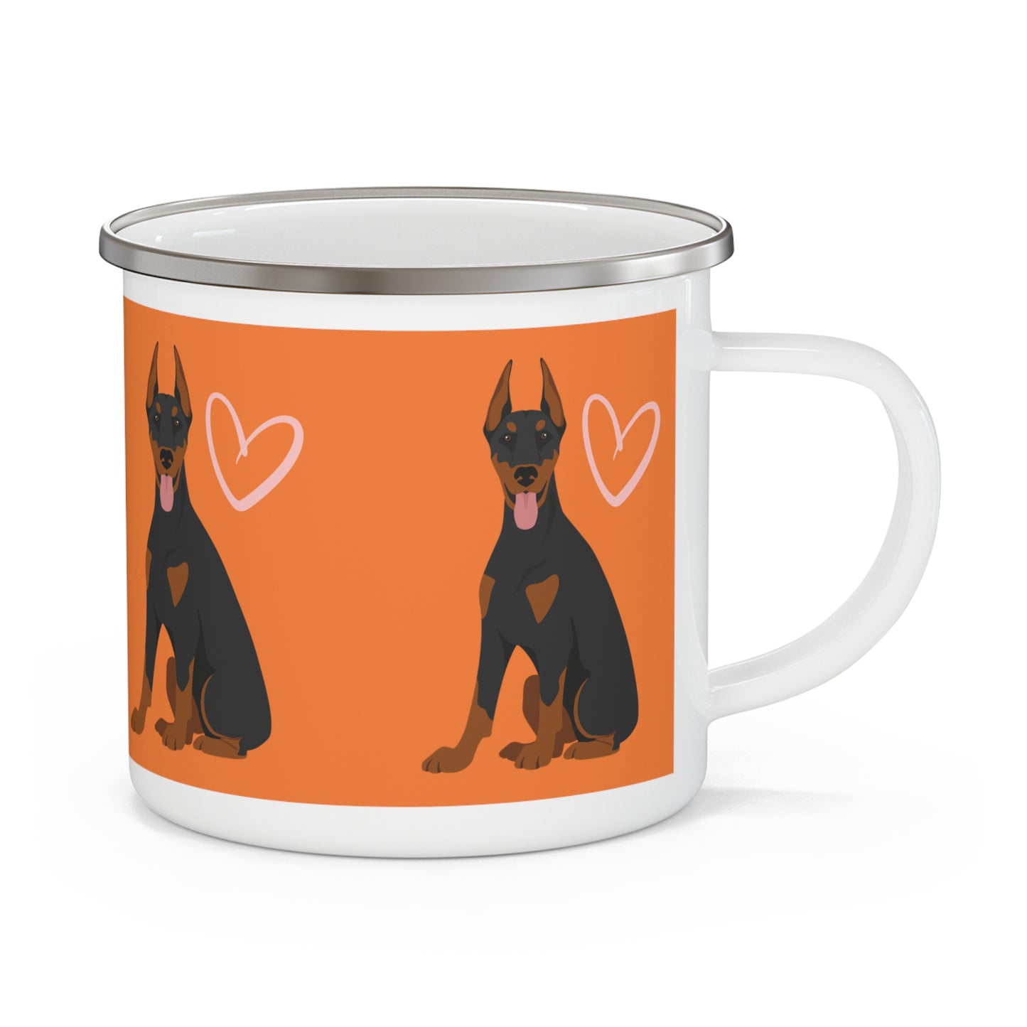 Doberman Lover Enamel Camping Mug