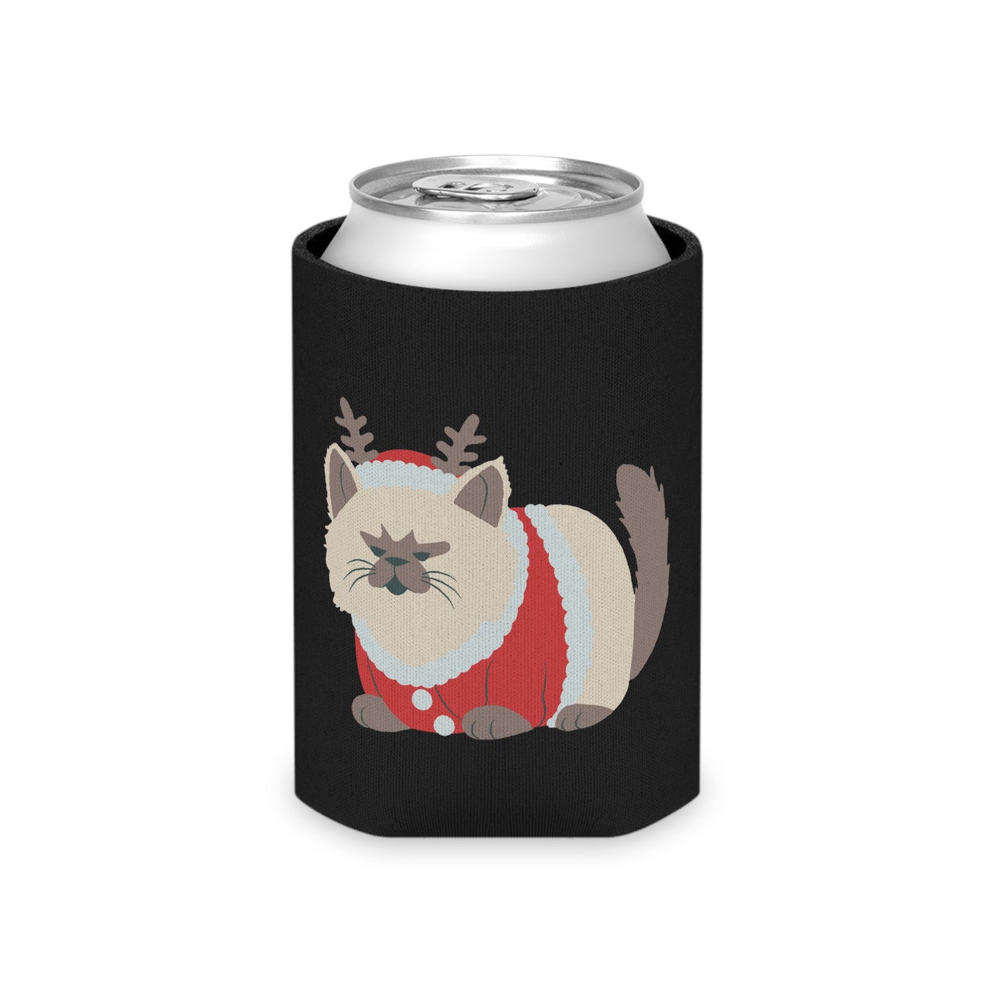 Grumpy Christmas Cat Can Cooler