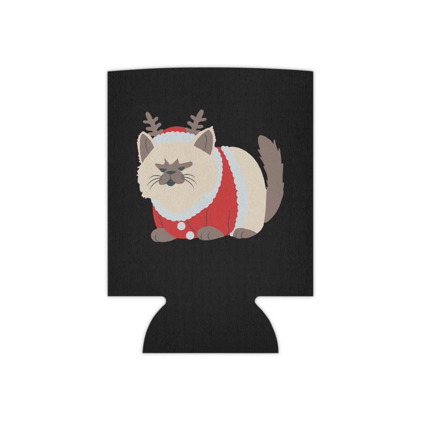 Grumpy Christmas Cat Can Cooler