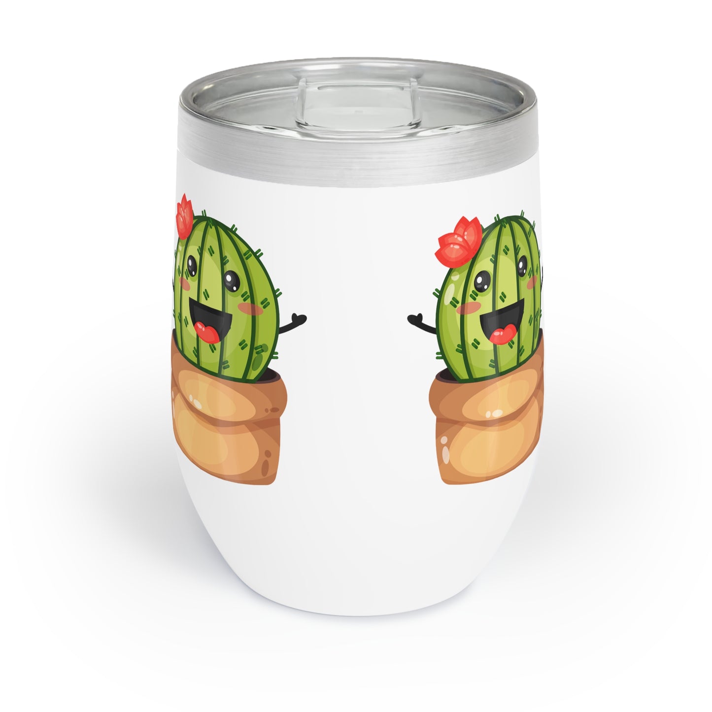 Cute Cactus Chill Wine Tumbler