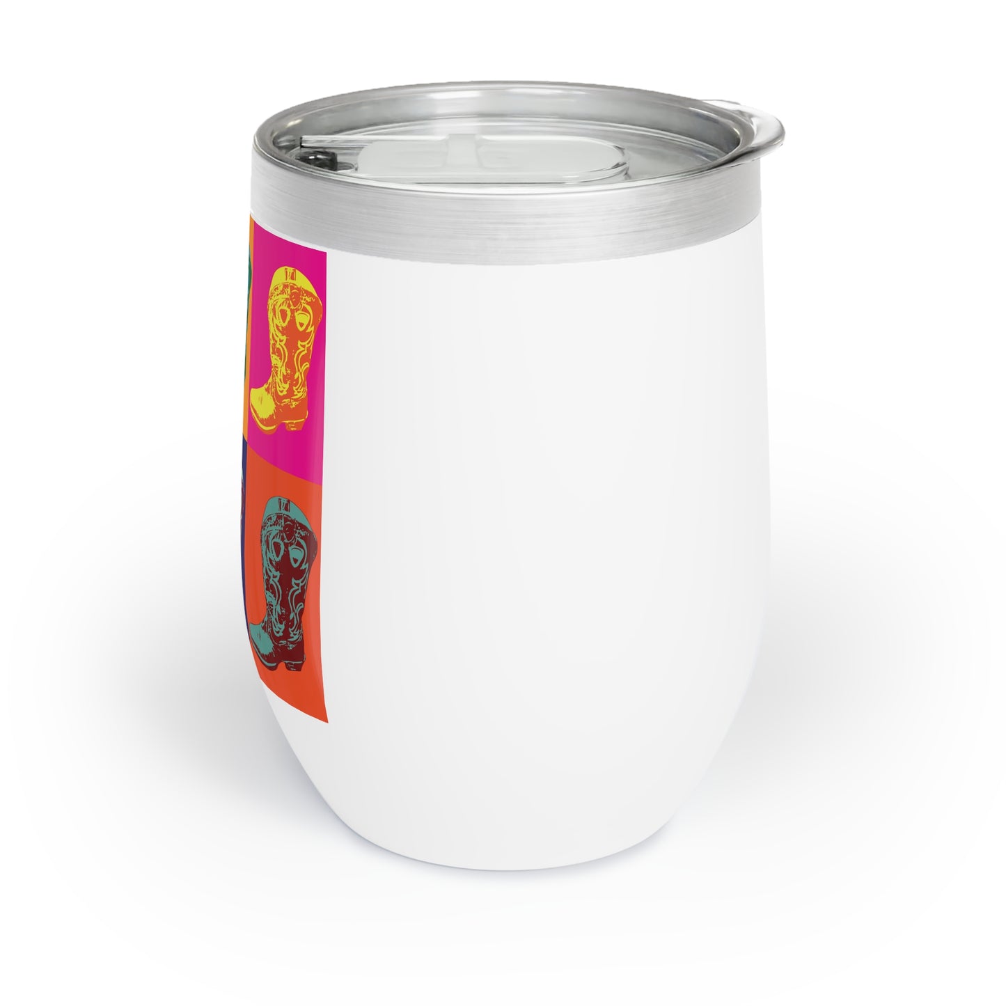 Cowboy Boot Pop Art Chill Wine Tumbler