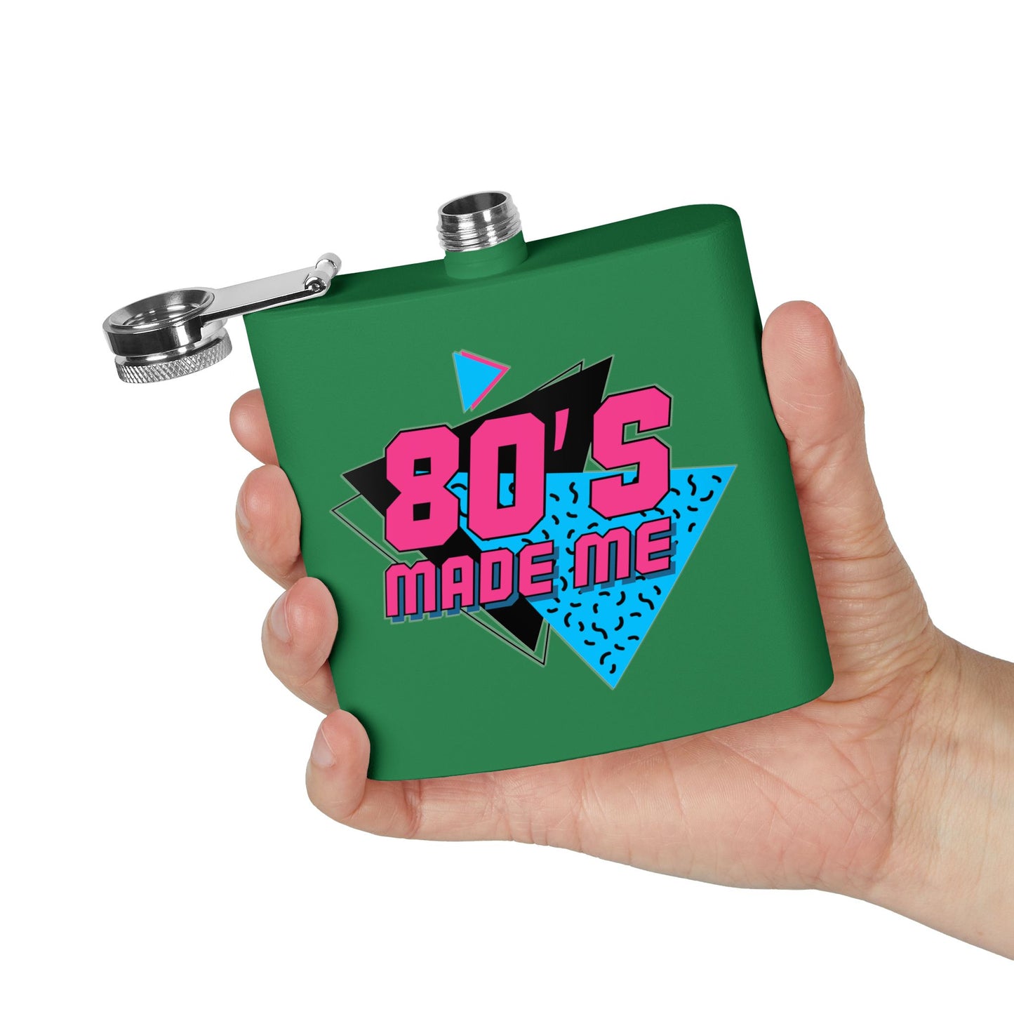 80's Made Me Stainless Steel Flask, 6oz