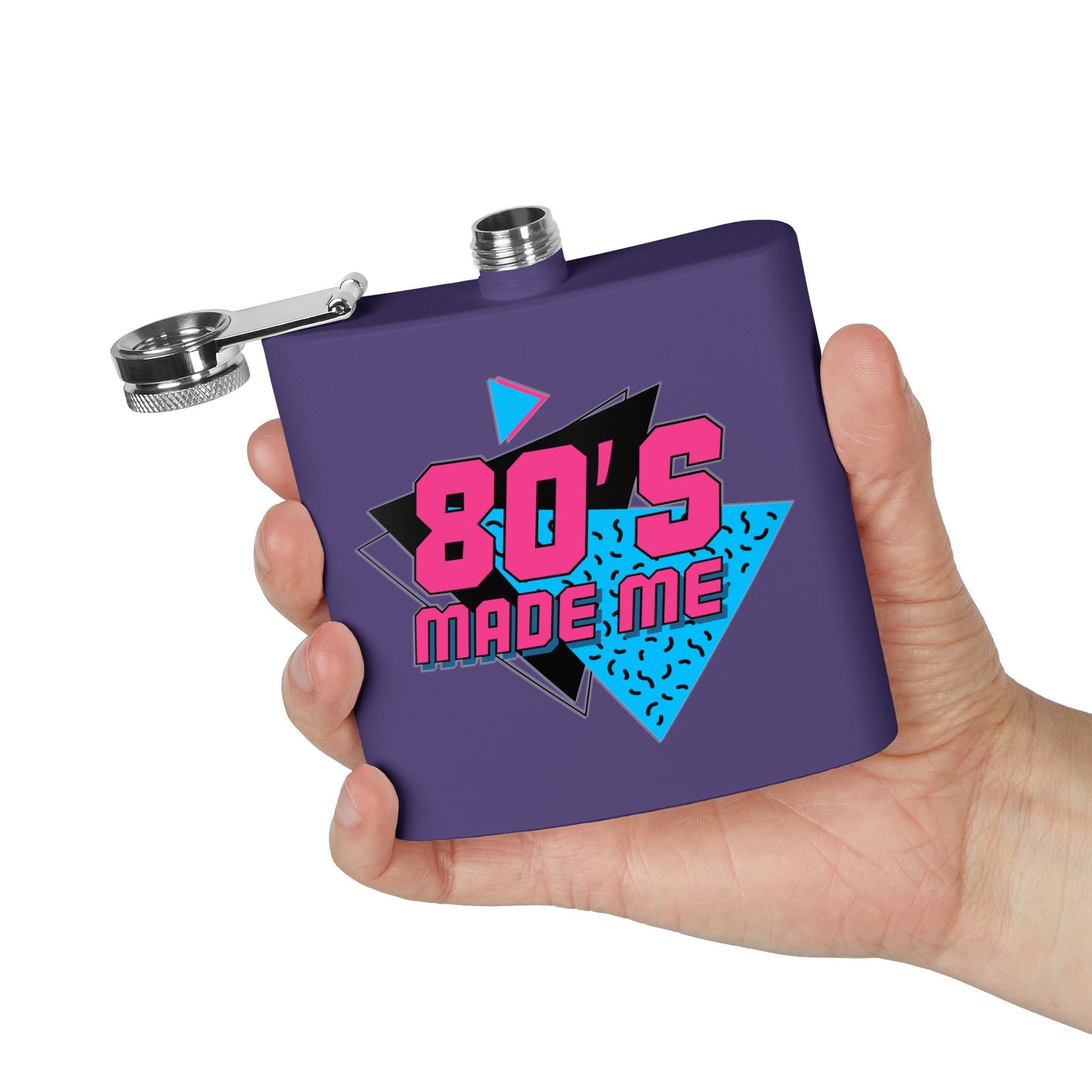 80's Made Me Stainless Steel Flask, 6oz