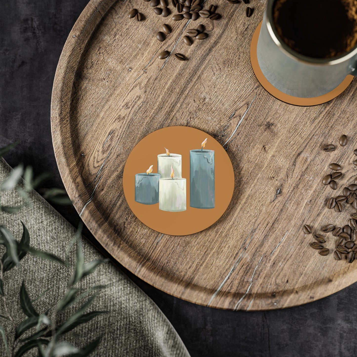 Flickering Candle Coasters