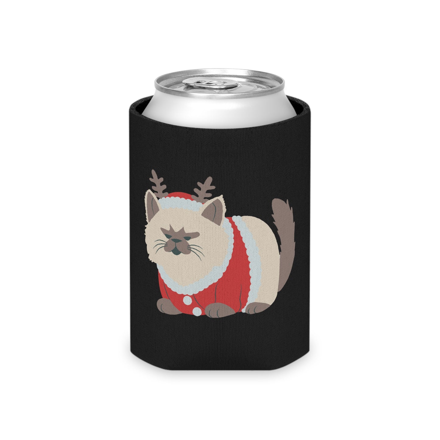 Grumpy Christmas Cat Can Cooler