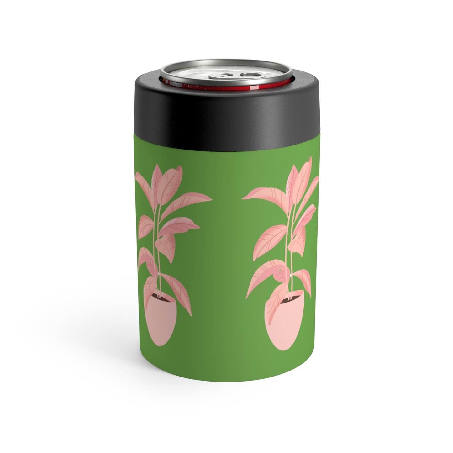 Pink Plant Lover Stainless Can Holder