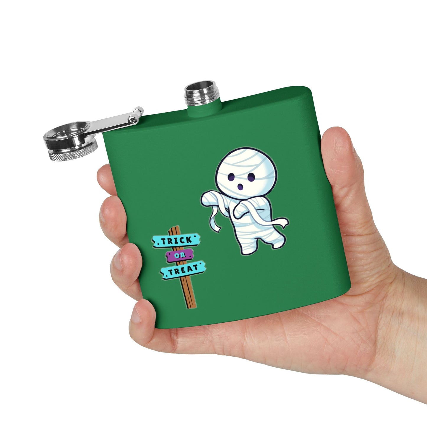 Halloween Bandaged Ghost Flask