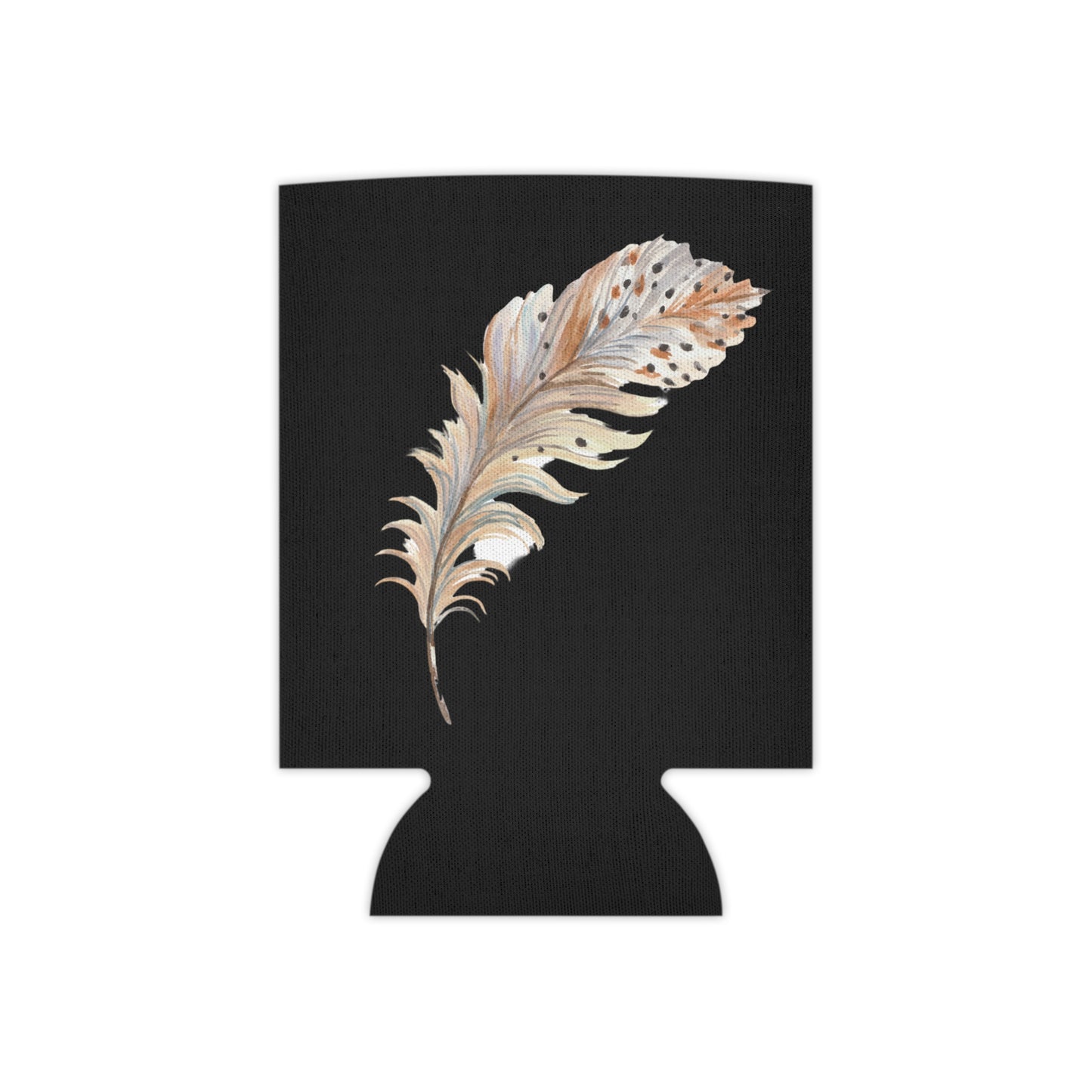Feather Print Can Cooler